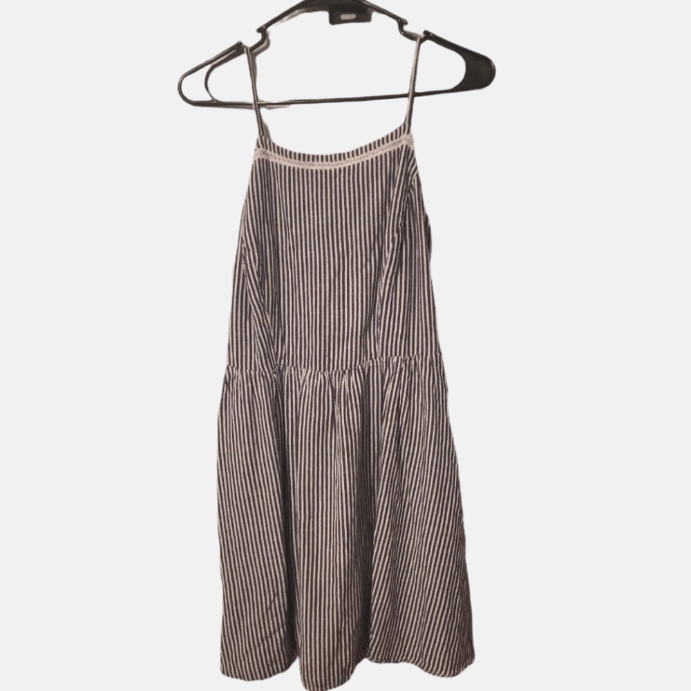 Stripped blue and white sun dress